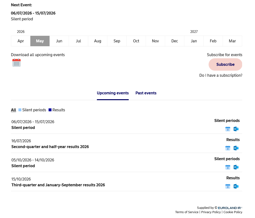 Nordea investor calendar